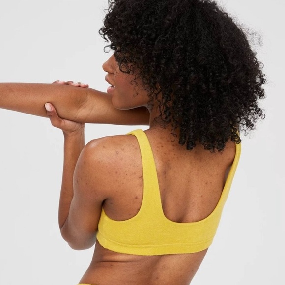 Offline by Aerie Summer Lights Terry Sports Bra Shorts SET Green Rush Size XS - Picture 4 of 9